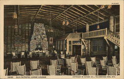 Old Faithful Lodge Lounge Yellowstone National Park, WY Postcard Postcard Postcard