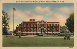 Greene County Memorial Hospital, Jefferson Heights Catskill, NY Postcard Postcard Postcard