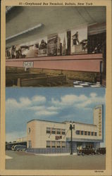 Greyhound Bus Terminal Buffalo, NY Postcard Postcard Postcard