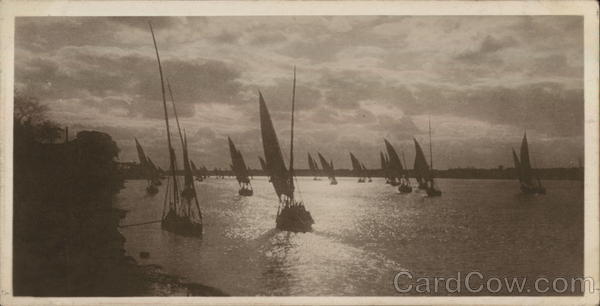 Sunset on the Nile Cairo Egypt Africa