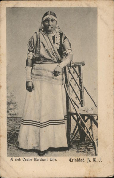 A rich Coolie Merchant Wife Trinidad B.W.J Trinidad and Tobago
