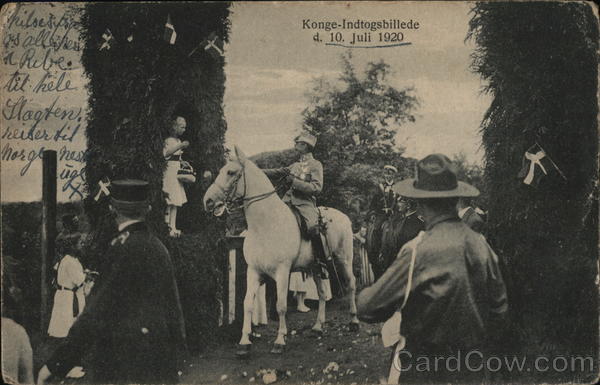 Konge-Indtogsbillede d. 10 Juli 1920 / King Christian X's Inauguration July 10, 1920 Denmark