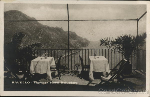 Terrace, Hotel Belvedere Ravello Italy