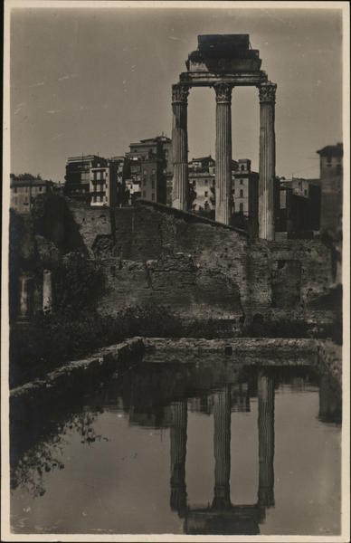 Columns of The Temple of the Castairs Rome Italy