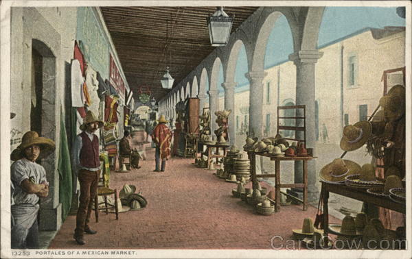 Portales of a Mexican market Mexico