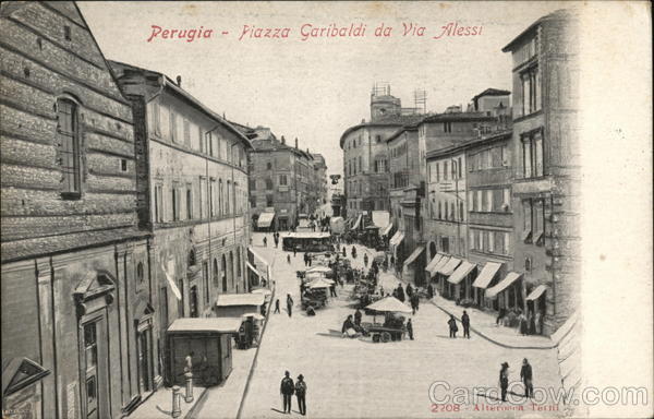 Piazza Garibaldi da Via Alessi Perugia Italy