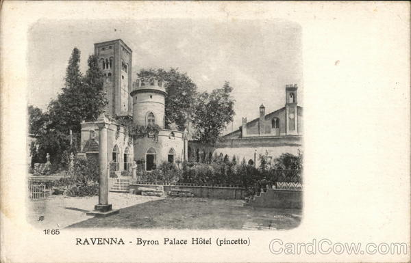 Drawing Of The Byron Palace Hotel Ravenna Italy