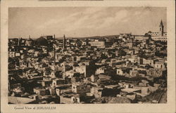 General view of Jerusalem Israel Middle East Postcard Postcard