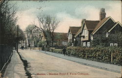 Modern road and cottages Merton, London United Kingdom Postcard Postcard