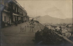 The famous Bertolini's terrace where the international world meets Postcard