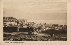 General view of Tiberias with lake Israel Middle East Postcard Postcard