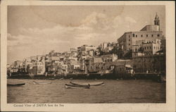 General View from the Sea Jaffa, Israel Middle East Postcard Postcard