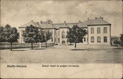 Allami Elemi es Polgari Fiu-Iskola / Elementary School Banffy-Hunyad, Romania Eastern Europe Postcard Postcard