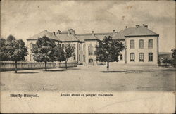 Allami Elemi es Polgari Fiu-Iskola / Elementary School Postcard