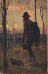 Swagman in Australia Postcard