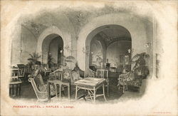 Lounge at the Parker's Hotel Naples, Italy Postcard Postcard