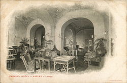 Lounge at the Parker's Hotel Postcard