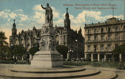 Opera House and Inglaterra Hotel Havana, Cuba Postcard Postcard