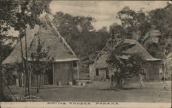 Native Houses Panama Postcard