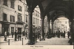 Borgo Stretto Pisa, Italy Postcard Postcard