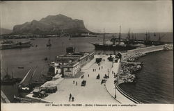 Mount Pellegrino with Port and Bulwarks Palermo, Italy Postcard Postcard