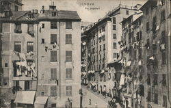 Genova Via popolare Genoa, Italy Postcard Postcard