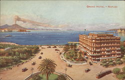 View From Grand Hotel Naples, Italy Postcard Postcard