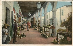 Portales of a Mexican Market Mexico Postcard Postcard