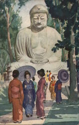 The famous Daibutsu Kamakura, Japan Postcard Postcard