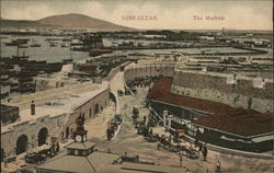 Gibraltar. The Markets. United Kingdom Postcard Postcard