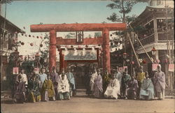 Japanese torii gate Postcard