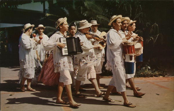 Typical Group of Folk-Lore Performers Panama