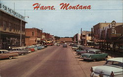 View of 3rd Avenue Havre, MT Postcard Postcard Postcard