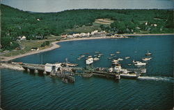 The Governor Muskie, Ferry from Isleboro, Arrives at the Terminal Postcard