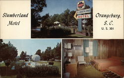 Slumberland Motel Orangeburg, SC Postcard Postcard Postcard