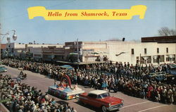 St. Patrick's Day Parade Shamrock, TX Postcard Postcard Postcard