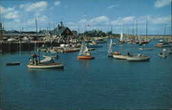 Yacht Club and Basin from Star Island, Cape Ann Postcard