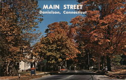 MAIN STREET DANIELSON, CT Postcard Postcard Postcard