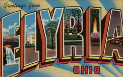 Greetings from Elyria Ohio Postcard