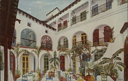 Patio of the Mexico Restaurant Curio & Gift Shop Houston, TX Postcard Postcard Postcard