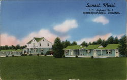 SUNSET MOTEL FREDERICKSBURG, VA Postcard Postcard Postcard