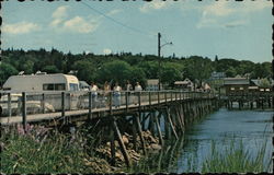 Footbridge in Boothbay Harbor Postcard