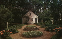 Colonial Garden, First American Law School Litchfield, CT Postcard Postcard Postcard