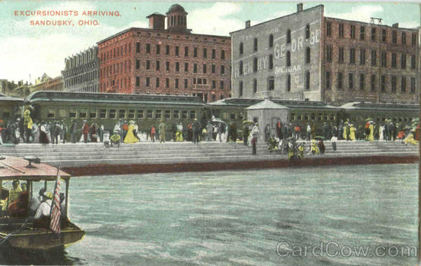 Excursionists Arriving Sandusky Ohio