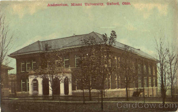Auditorium , Miami University Oxford Ohio