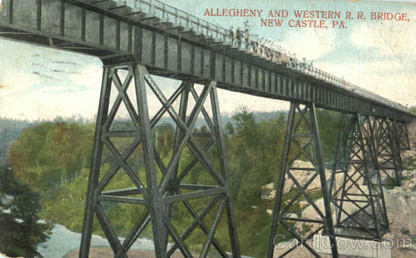 Allegheny And Western R. R. Bridge New Castle Pennsylvania