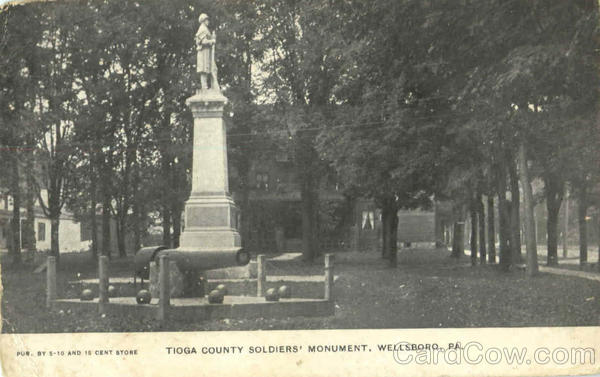 Tioga County Soldiers Monument Wellsboro Pennsylvania