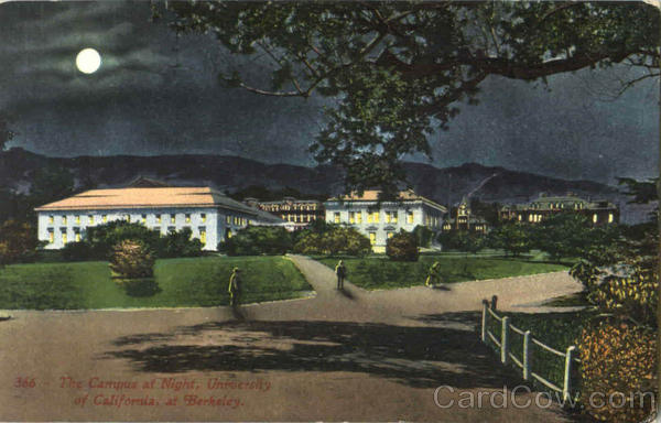 The Campus At Night, University Of California Berkeley