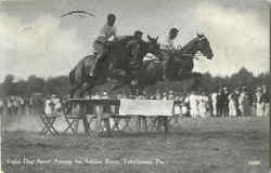 Field Day Sport Among The Soldier Boys Postcard
