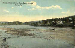 Susquehanna River From Sayre Bridge Pennsylvania Postcard Postcard